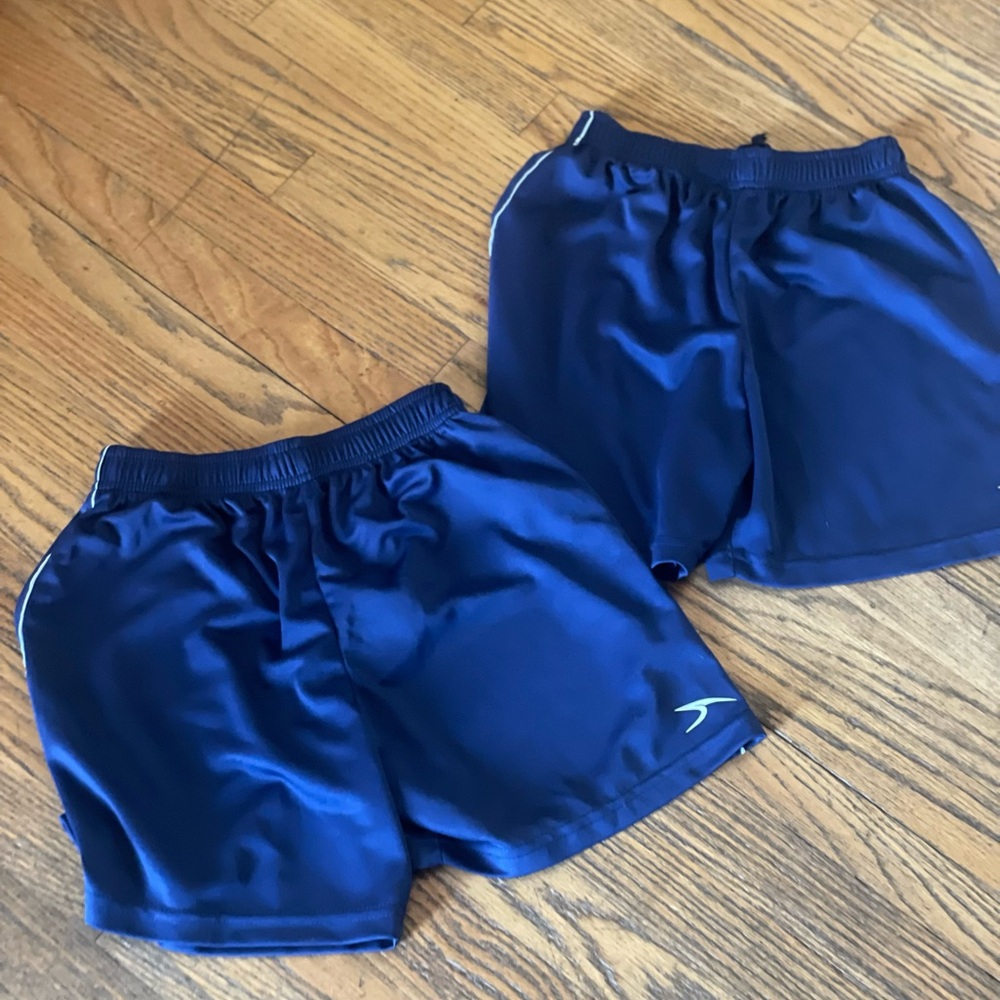 Kids Navy Blue Athletic Shorts